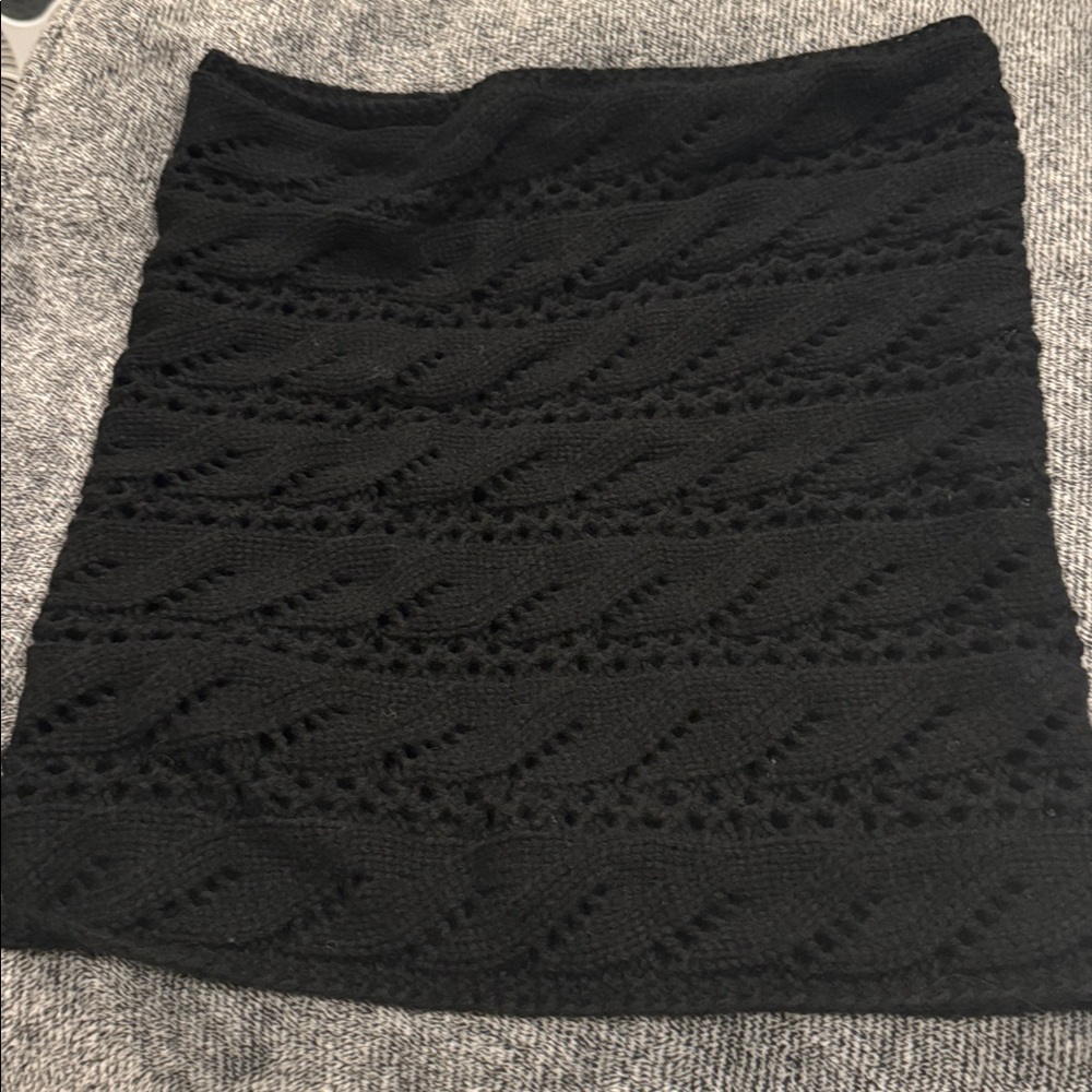 Black Knit Scarf